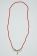 Red glass-bead necklace with animals teeth - West Africa
