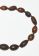 Brown glass-bead necklace with metal inserts - West Africa