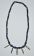 Blue glass-bead necklace with metal triangles - West Africa