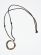 Leather necklace band with circular brass ornament - West Africa