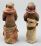 Two female clay dolls 