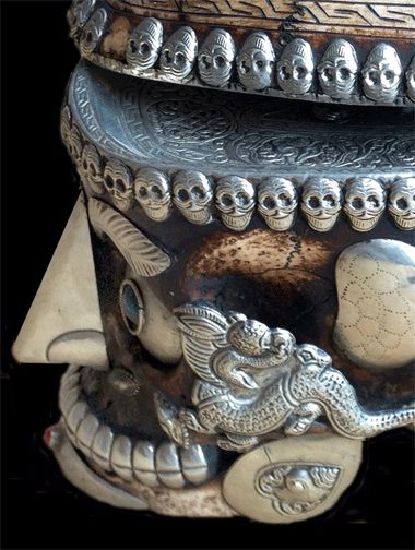 Human skull (Kapala) - Tibet