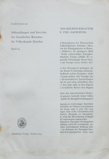 Europ�er-Darstellungen auf Benin-Rechteckplatten, Bermerkungen z