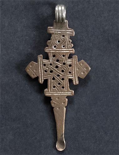Cross with ear spoon - Ethiopia