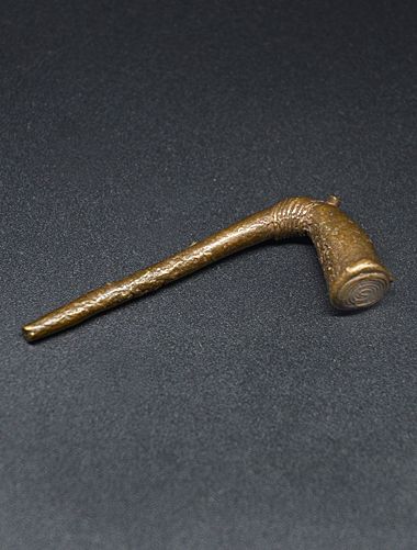 Akan goldweight - Tobacco pipe - Ghana