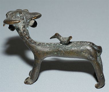 B�ffel mit Vogel auf dem R�cken - Ashanti - Goldk�ste (Ghana)