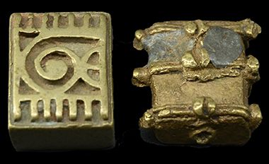Akan goldweight - Zwei Geometirsche Formen - Ghana