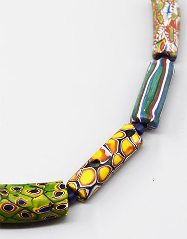 Necklace made of Millefiori (Murano) beads - West Africa
