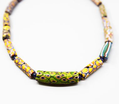 Necklace made of Millefiori (Murano) beads - West Africa