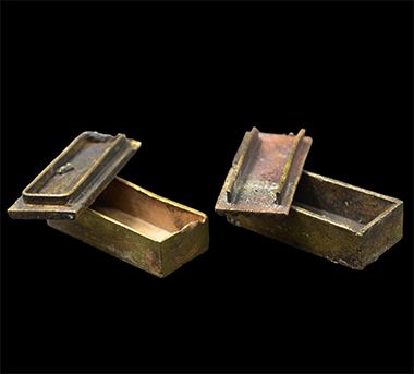 Two gold dust containers - Akan - Ghana