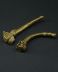 Akan goldweights - Two transverse horns with human jaws - Ghana