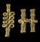 Two Akan goldweights - Wisdom Knots - Ghana