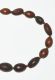 Brown glass-bead necklace with metal inserts - West Africa